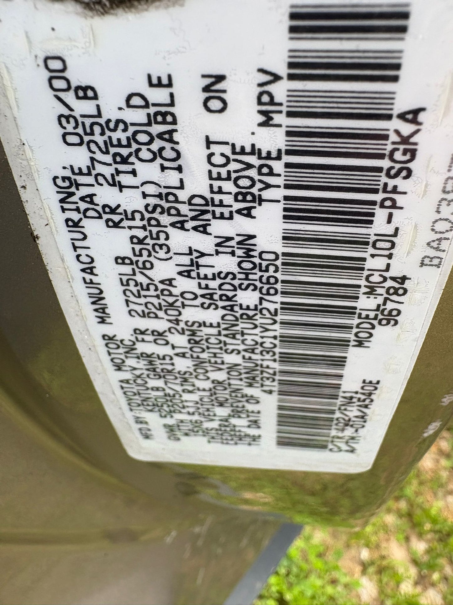 2000 Toyota Sienna LE Christmas Special